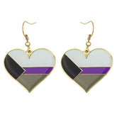Demisexual Heart Earrings